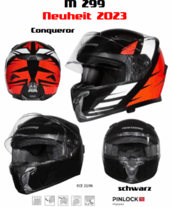 Marushin Integralhelm M-299 schwarz glänzend