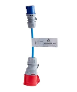 Adapter, Kupplung 32A CEE auf Stecker 16A CEE