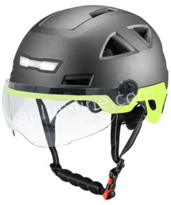 Helm Vito E-light Mit Visier Matt Schwarz + Fluor (Speed Pedelec)